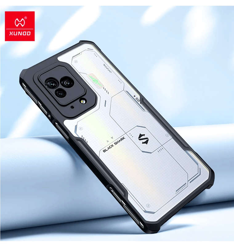 XIAOMI BLACK SHARK 5/5 PRO PROTECTIVE BUMPER CASE BLACK/CLEAR