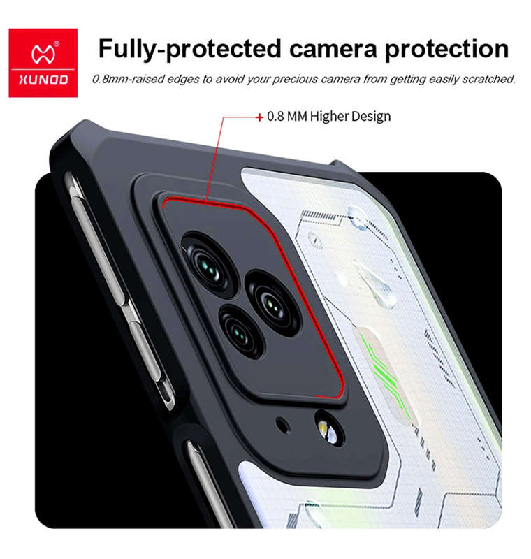 XIAOMI BLACK SHARK 5/5 PRO PROTECTIVE BUMPER CASE BLACK/CLEAR