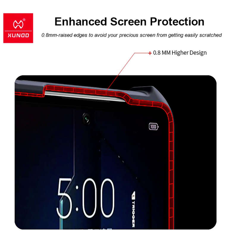 XIAOMI BLACK SHARK 5/5 PRO PROTECTIVE BUMPER CASE BLACK/CLEAR