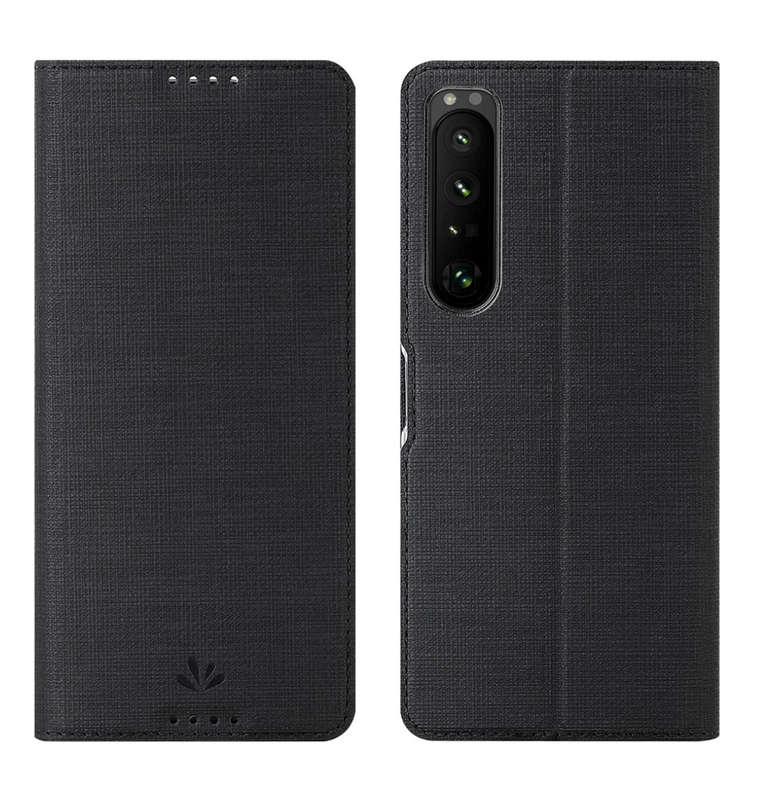 SONY XPERIA 1 IV SLIM FLIP FOLIO WALLET CASE BLACK