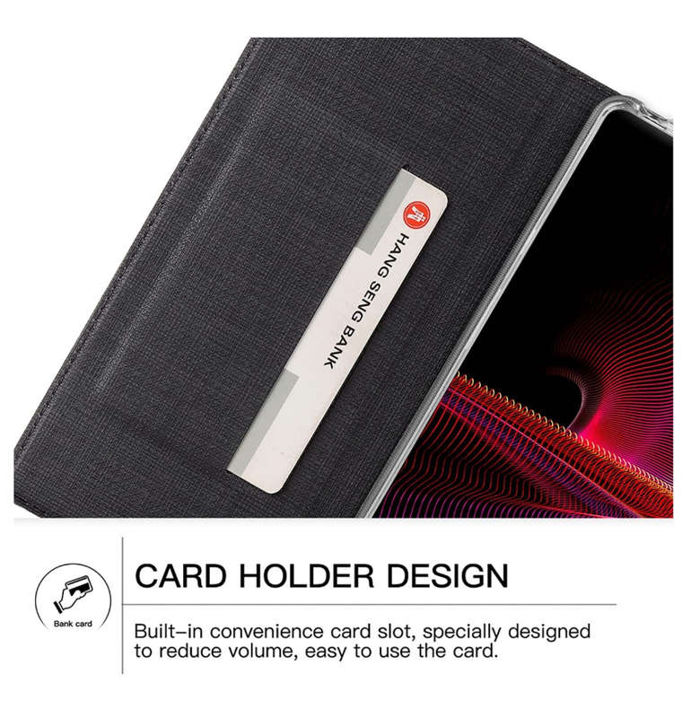SONY XPERIA 1 IV SLIM FLIP FOLIO WALLET CASE BLACK