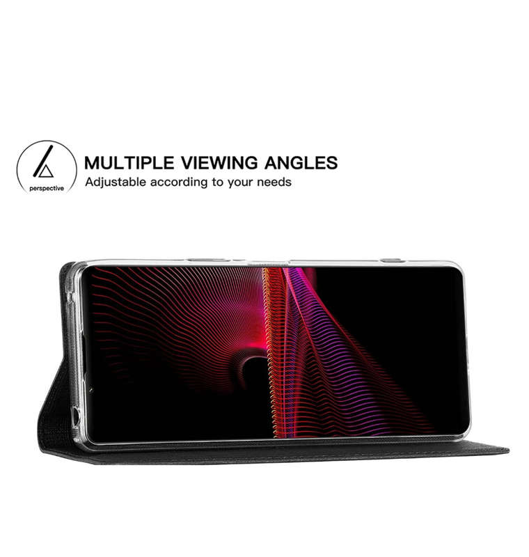 SONY XPERIA 1 IV SLIM FLIP FOLIO WALLET CASE BLACK