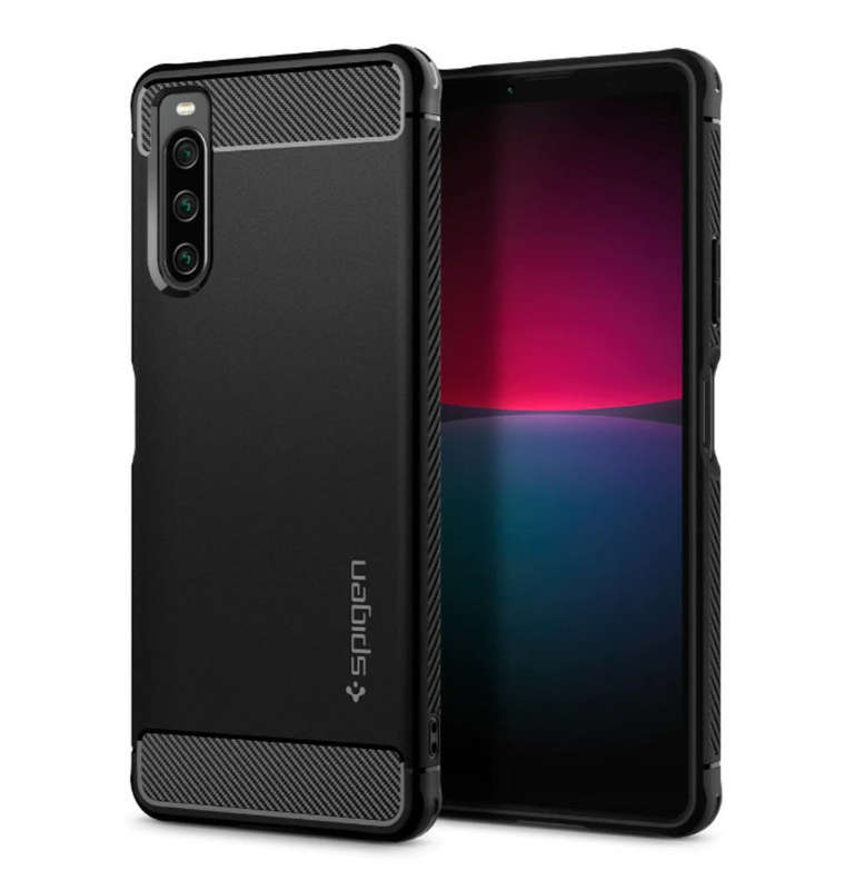 SONY XPERIA 10 IV PREMIUM RUGGED ARMOR CASE BLACK | SPIGEN