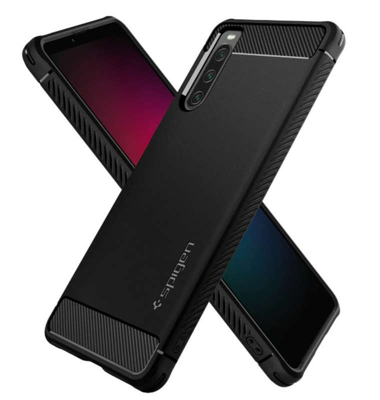 SONY XPERIA 10 IV PREMIUM RUGGED ARMOR CASE BLACK | SPIGEN