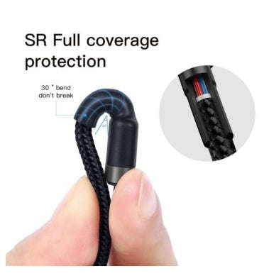 USB-C TO USB 3.0 BRAIDED NYLON FAST CHARGING CABLE 2M BLACK | BASEUS