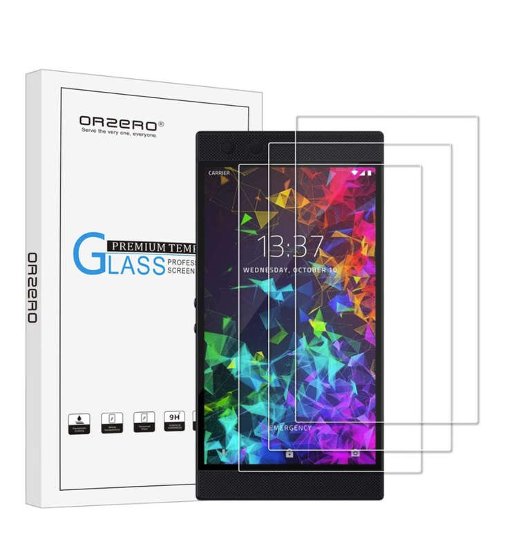 RAZER PHONE 2 PREMIUM TEMPERED GLASS SCREEN PROTECTOR 9H 3PK | ORZERO