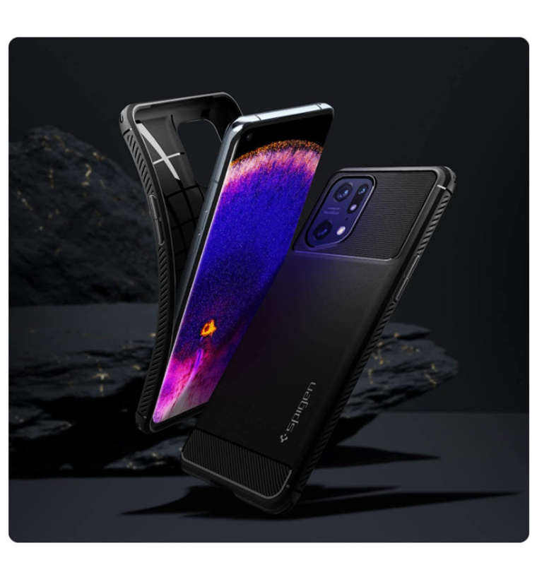 OPPO FIND X5 PRO PREMIUM RUGGED ARMOR CASE BLACK | SPIGEN