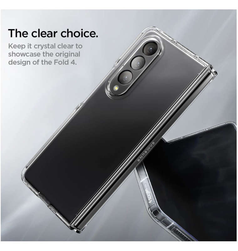 SAMSUNG GALAXY Z FOLD 4 PREMIUM ULTRA HYBRID CRYSTAL CASE CLEAR | SPIGEN