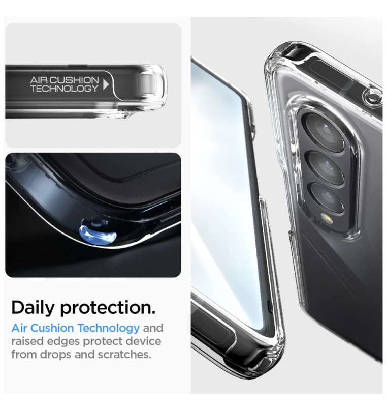 SAMSUNG GALAXY Z FOLD 4 PREMIUM ULTRA HYBRID CRYSTAL CASE CLEAR | SPIGEN