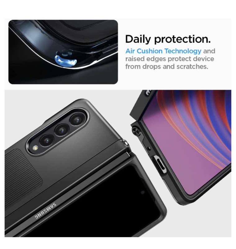 SAMSUNG GALAXY Z FOLD 4 PREMIUM NEO HYBRID S CASE BLACK | SPIGEN