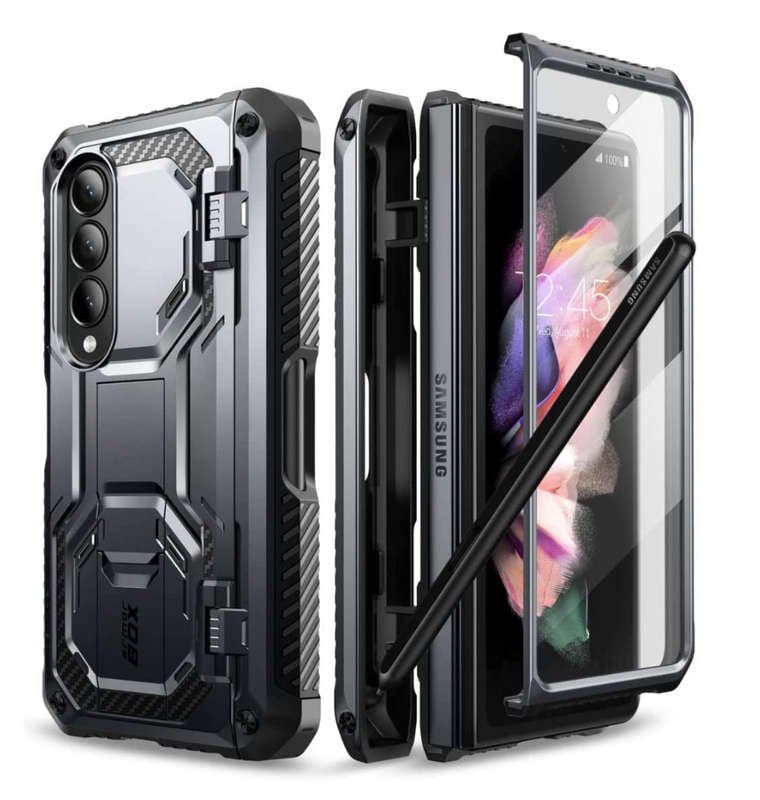 SAMSUNG GALAXY Z FOLD 4 PREMIUM FULL BODY ARMORBOX PROTECTIVE BUMPER CASE BLACK | I-BLASON