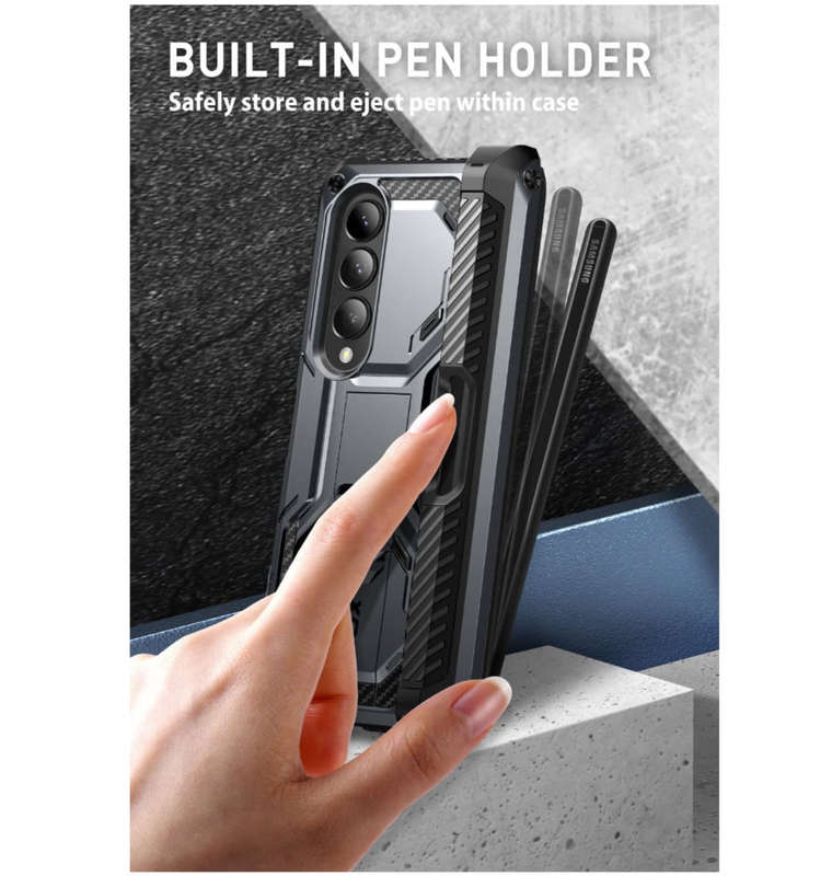 SAMSUNG GALAXY Z FOLD 4 PREMIUM FULL BODY ARMORBOX PROTECTIVE BUMPER CASE BLACK | I-BLASON