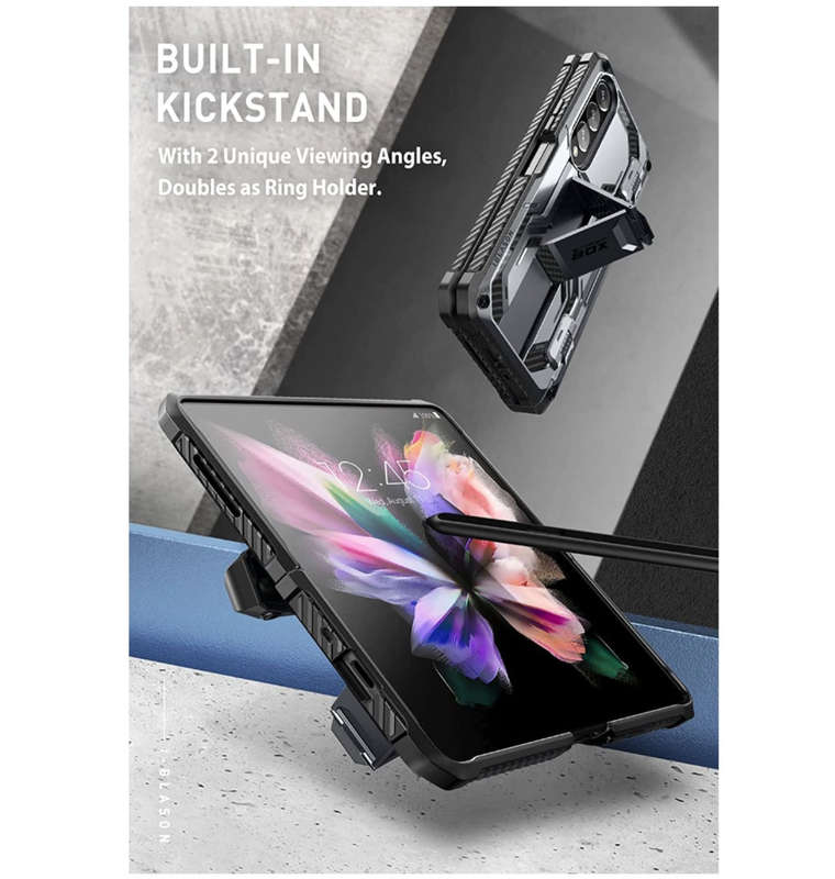 SAMSUNG GALAXY Z FOLD 4 PREMIUM FULL BODY ARMORBOX PROTECTIVE BUMPER CASE BLACK | I-BLASON