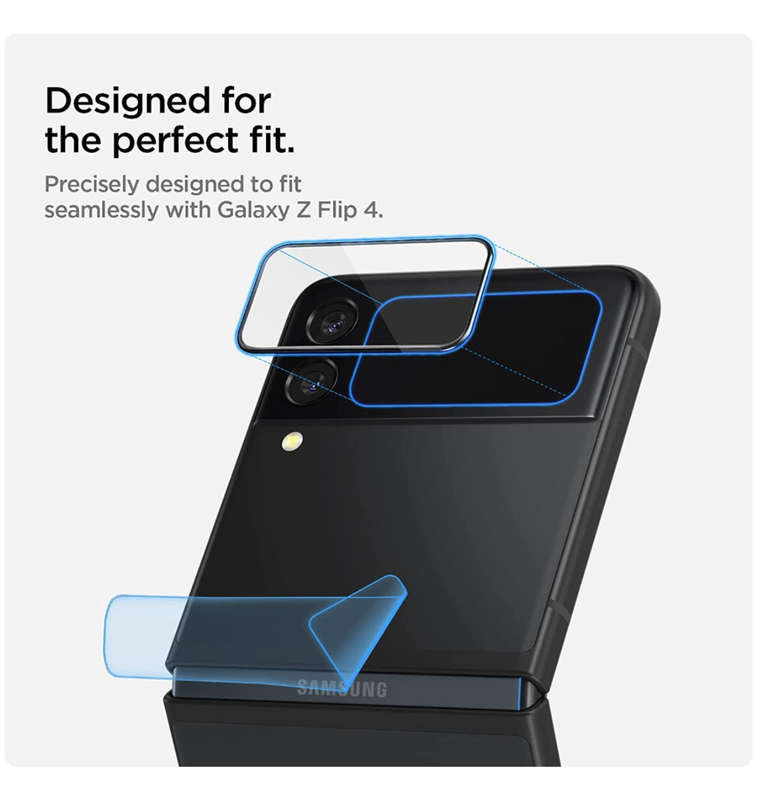 SAMSUNG GALAXY Z FLIP 4 PREMIUM TEMPERED GLASS SCREEN PROTECTOR | SPIGEN