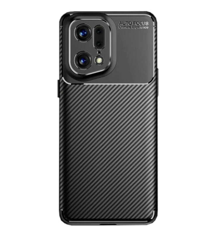 OPPO FIND X5 PRO PREMIUM CARBON FIBRE TEXTURED CASE BLACK | CRUZERLITE