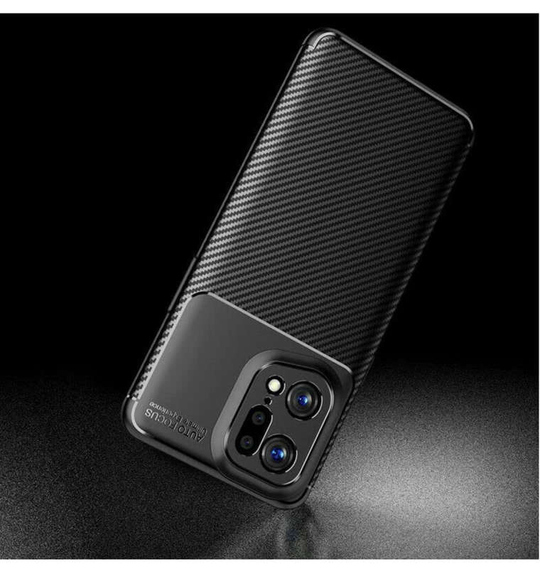 OPPO FIND X5 PRO PREMIUM CARBON FIBRE TEXTURED CASE BLACK | CRUZERLITE