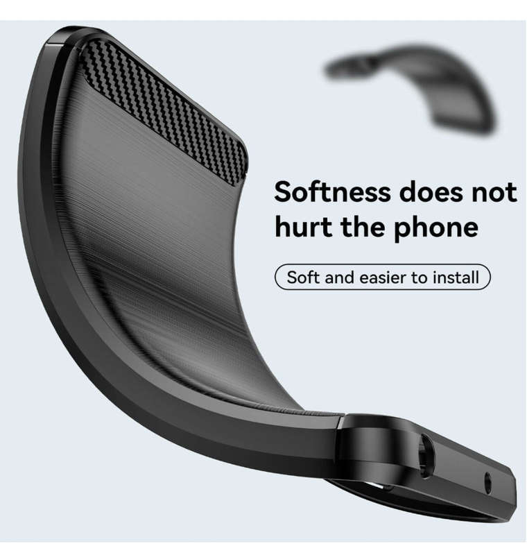 OPPO FIND X5 PRO SLIM TPU CARBON FIBRE TEXTURED BUMPER CASE BLACK
