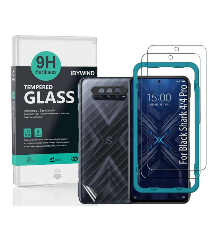 XIAOMI BLACK SHARK 4 TEMPERED GLASS SCREEN PROTECTOR AND LENS PROTECTOR 3PK