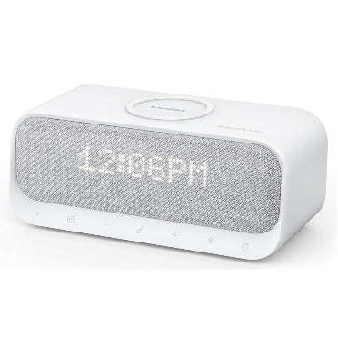 ANKER SOUNDCORE WAKEY BLUETOOTH SPEAKER WITH ALARM CLOCK/RADIO/WHITE NOISE/WIRELESS CHARGER WHITE