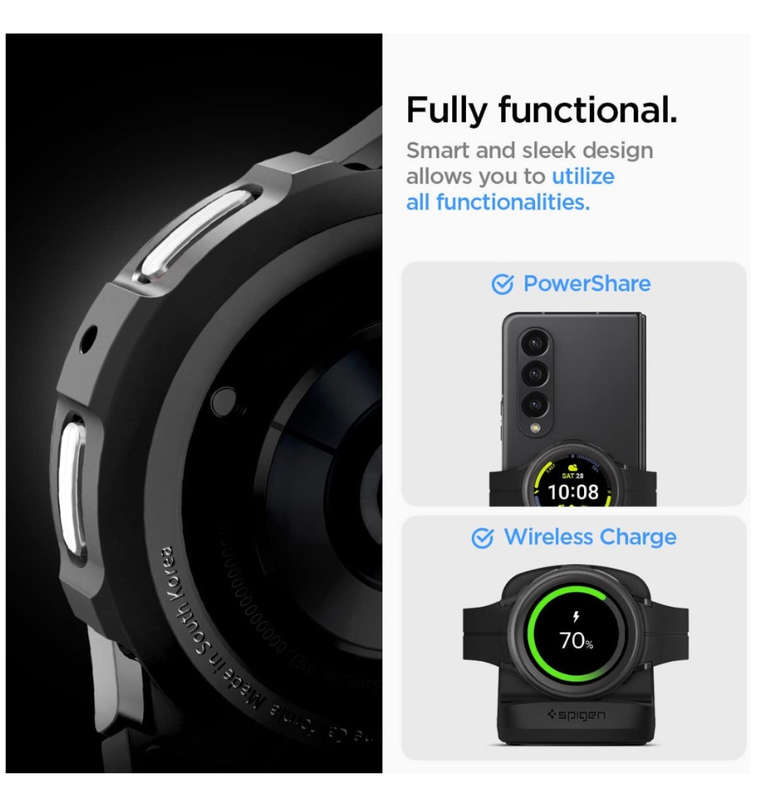 SAMSUNG GALAXY WATCH 5 PRO PREMIUM LIQUID AIR ARMOR CASE 45MM MATTE BLACK | SPIGEN