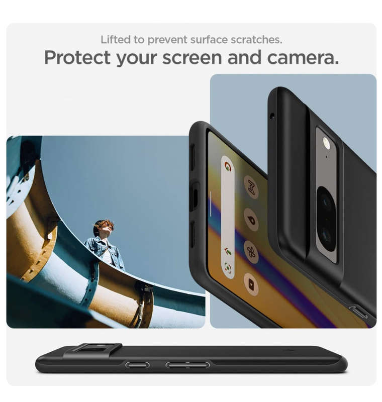 GOOGLE PIXEL 7 PREMIUM SLIM THIN FIT CASE BLACK | SPIGEN