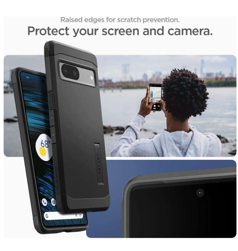 GOOGLE PIXEL 7 PREMIUM TOUGH ARMOR CASE BLACK | SPIGEN