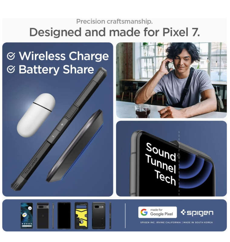 GOOGLE PIXEL 7 PREMIUM TOUGH ARMOR CASE BLACK | SPIGEN