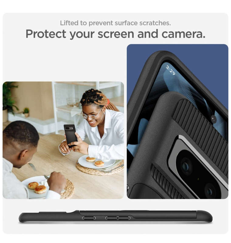 GOOGLE PIXEL 7 PREMIUM SLIM ARMOR CARD CASE BLACK | SPIGEN
