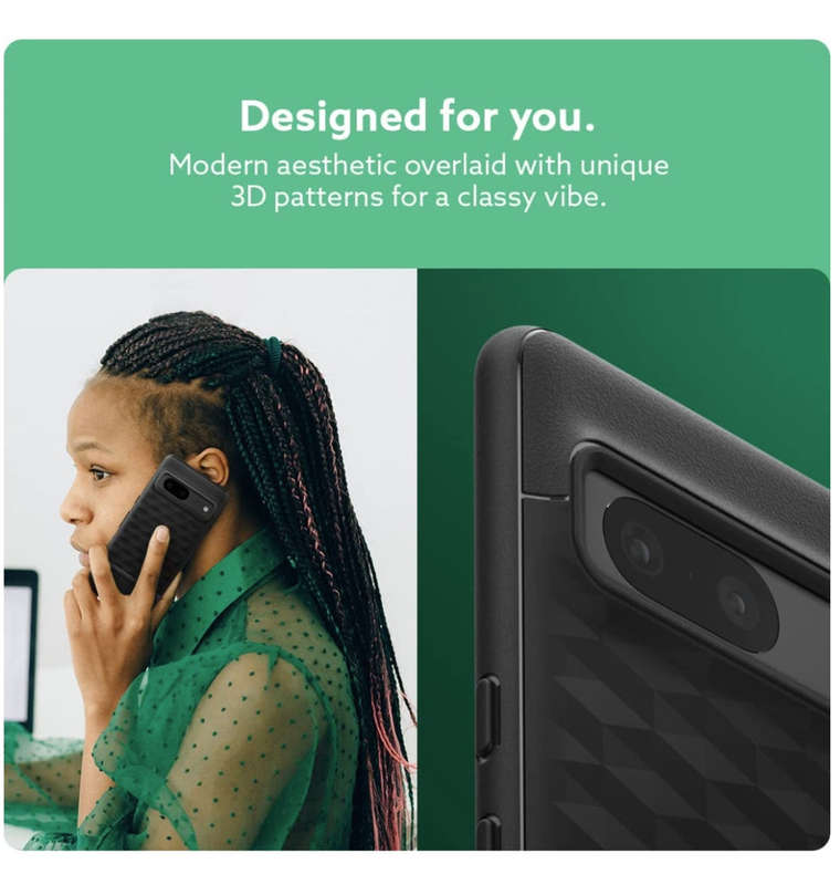 GOOGLE PIXEL 7 PREMIUM PARALLAX SERIES PROTECTIVE CASE MATTE BLACK | CASEOLOGY