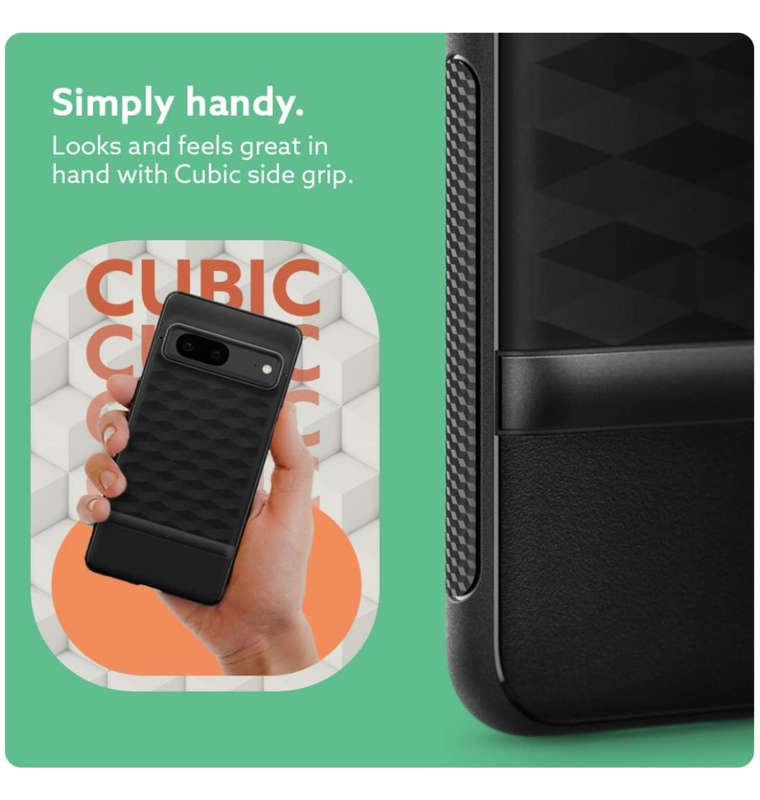 GOOGLE PIXEL 7 PREMIUM PARALLAX SERIES PROTECTIVE CASE MATTE BLACK | CASEOLOGY