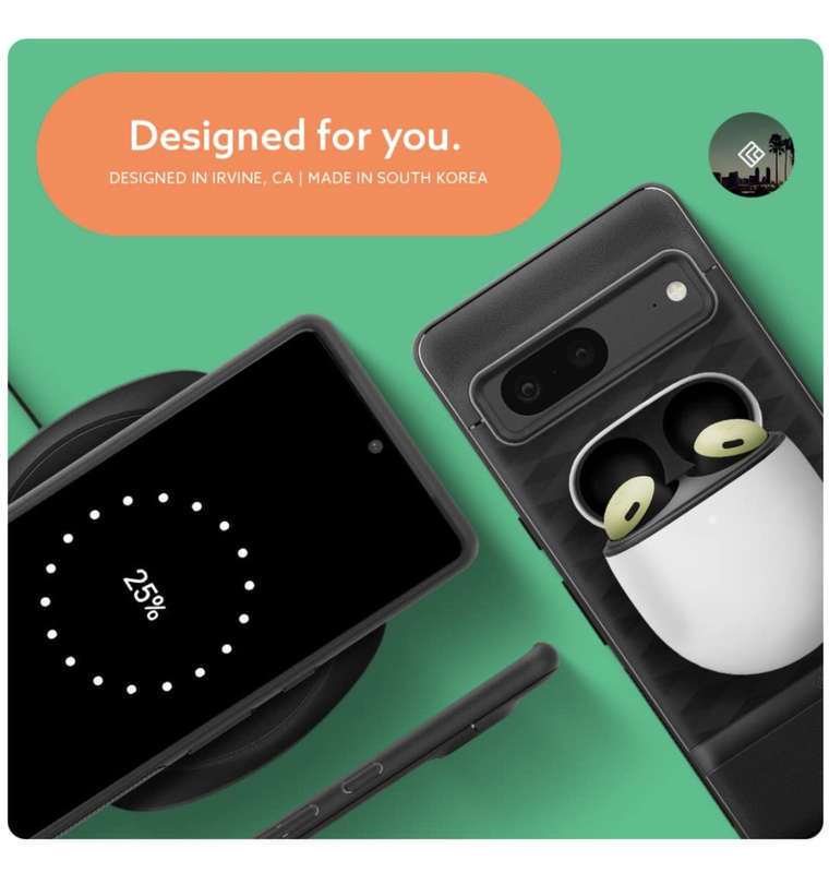 GOOGLE PIXEL 7 PREMIUM PARALLAX SERIES PROTECTIVE CASE MATTE BLACK | CASEOLOGY