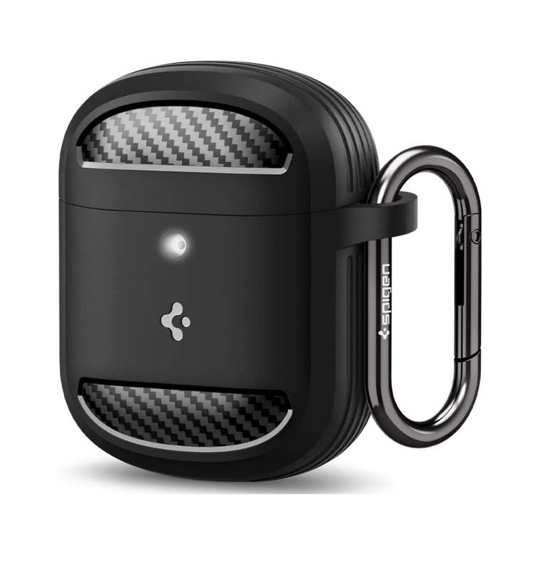 GOOGLE PIXEL BUDS PRO PREMIUM RUGGED ARMOR CASE BLACK | SPIGEN