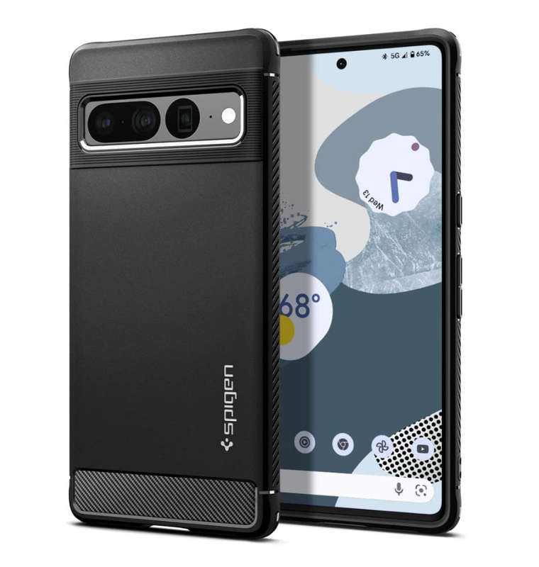 GOOGLE PIXEL 7 PRO PREMIUM RUGGED ARMOR CASE BLACK | SPIGEN