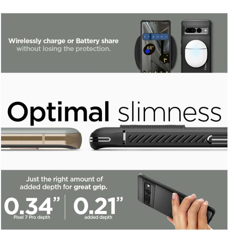 GOOGLE PIXEL 7 PRO PREMIUM RUGGED ARMOR CASE BLACK | SPIGEN