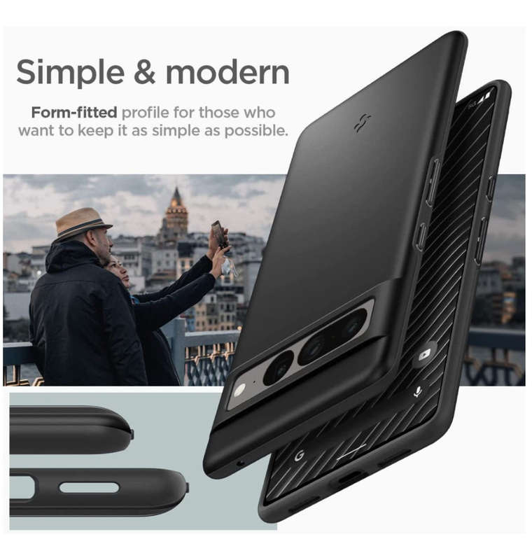 GOOGLE PIXEL 7 PRO PREMIUM SLIM THIN FIT CASE BLACK | SPIGEN