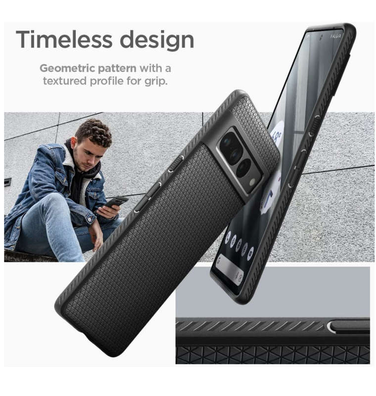 GOOGLE PIXEL 7 PRO PREMIUM SLIM LIQUID AIR CASE BLACK | SPIGEN