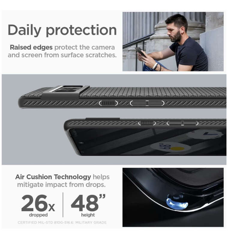 GOOGLE PIXEL 7 PRO PREMIUM SLIM LIQUID AIR CASE BLACK | SPIGEN