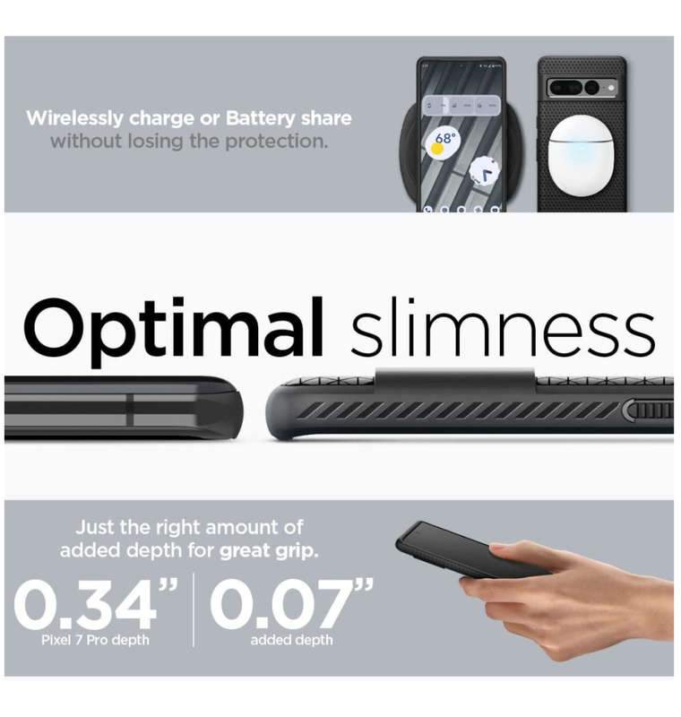GOOGLE PIXEL 7 PRO PREMIUM SLIM LIQUID AIR CASE BLACK | SPIGEN