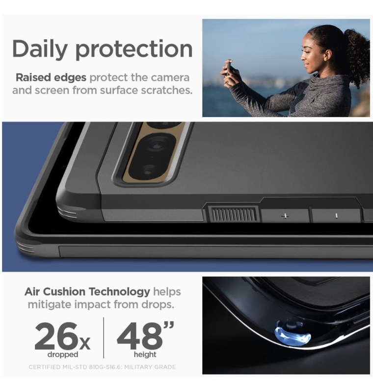 GOOGLE PIXEL 7 PRO PREMIUM TOUGH ARMOR CASE BLACK | SPIGEN