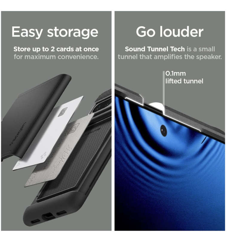 GOOGLE PIXEL 7 PRO PREMIUM SLIM ARMOR CARD CASE BLACK | SPIGEN