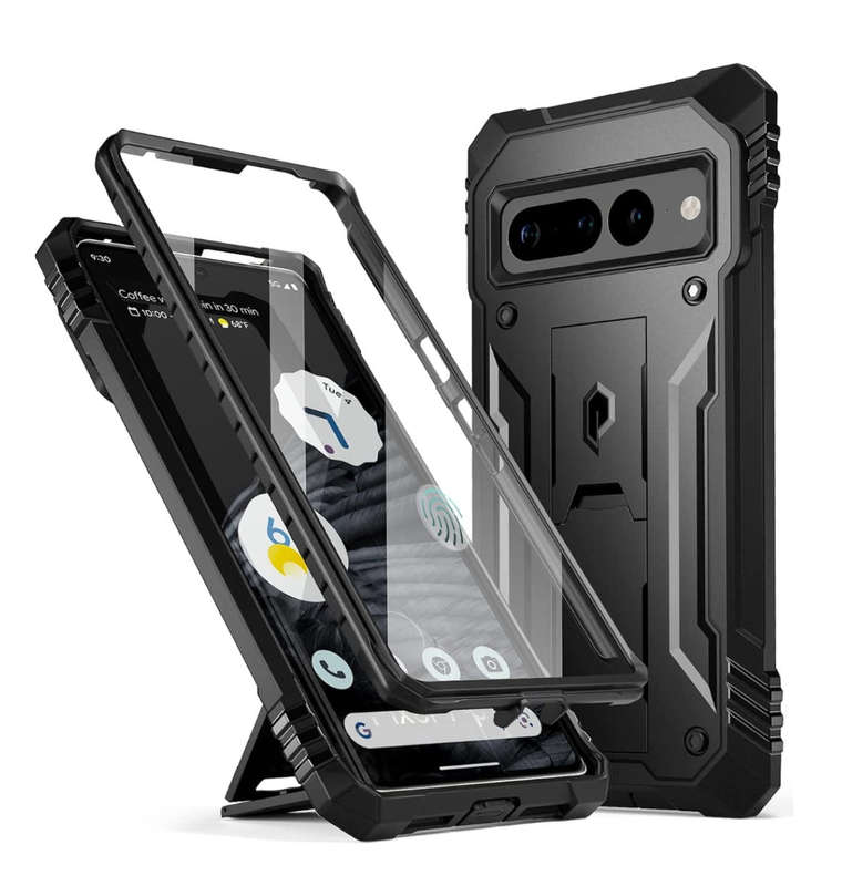 GOOGLE PIXEL 7 PRO PREMIUM FULL BODY RUGGED REVOLUTION SERIES CASE BLACK | POETIC