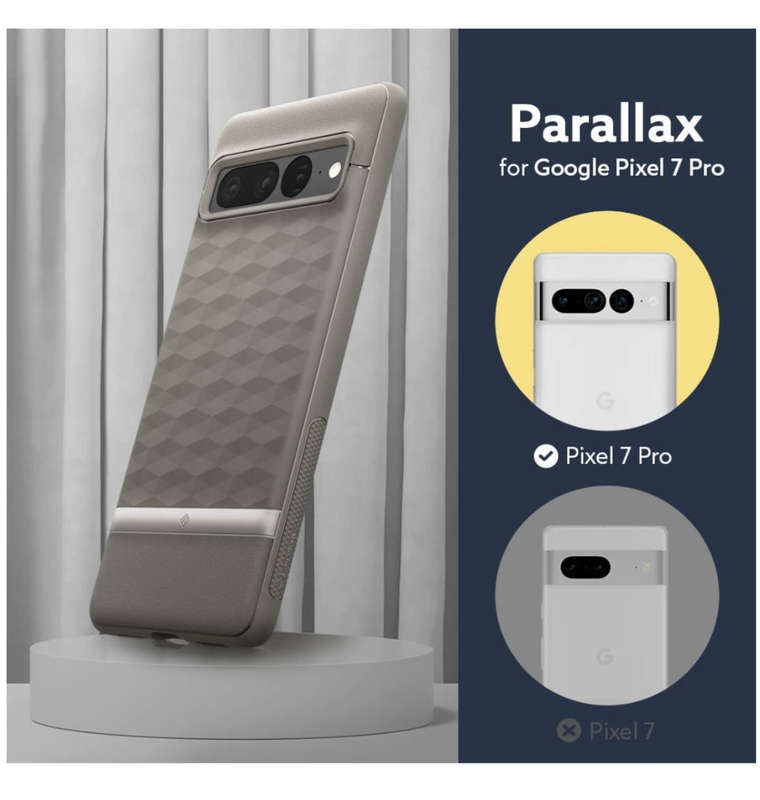 GOOGLE PIXEL 7 PRO PREMIUM PARALLAX SERIES PROTECTIVE CASE ASH GRAY | CASEOLOGY