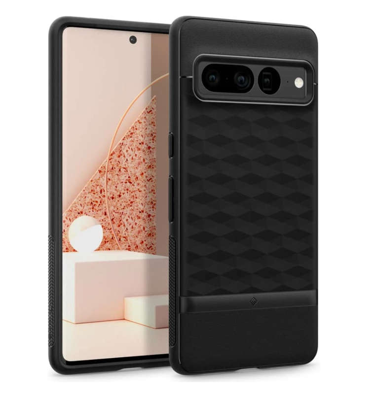 GOOGLE PIXEL 7 PRO PREMIUM PARALLAX SERIES PROTECTIVE CASE MATTE BLACK | CASEOLOGY