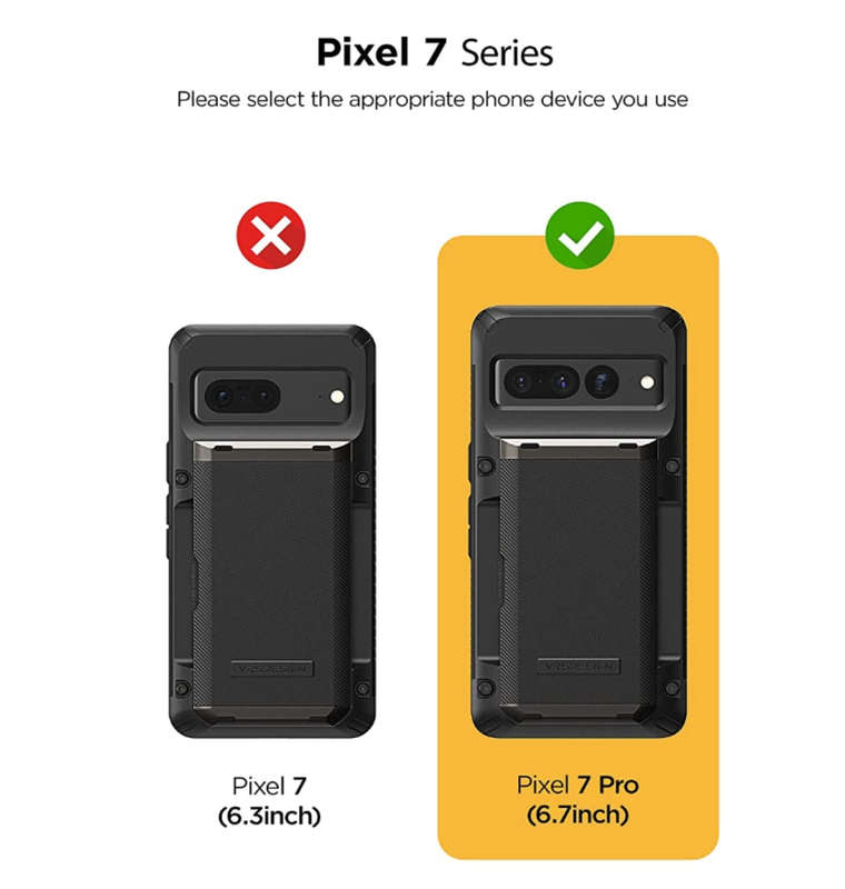 GOOGLE PIXEL 7 PRO PREMIUM RUGGED DAMDA GLIDE CARD CASE BLACK | VRS DESIGN
