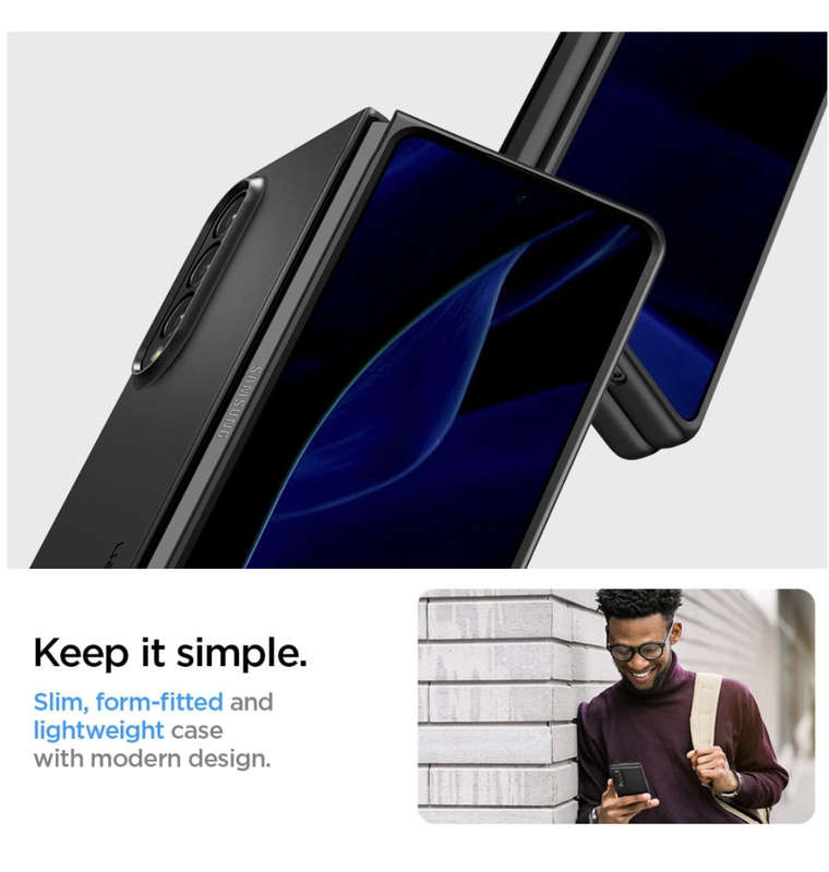 SAMSUNG GALAXY Z FOLD 4 PREMIUM AIRSKIN CASE BLACK | SPIGEN