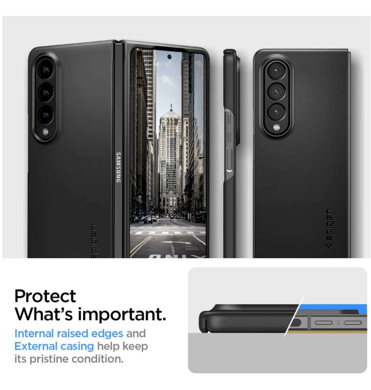 SAMSUNG GALAXY Z FOLD 4 PREMIUM AIRSKIN CASE BLACK | SPIGEN