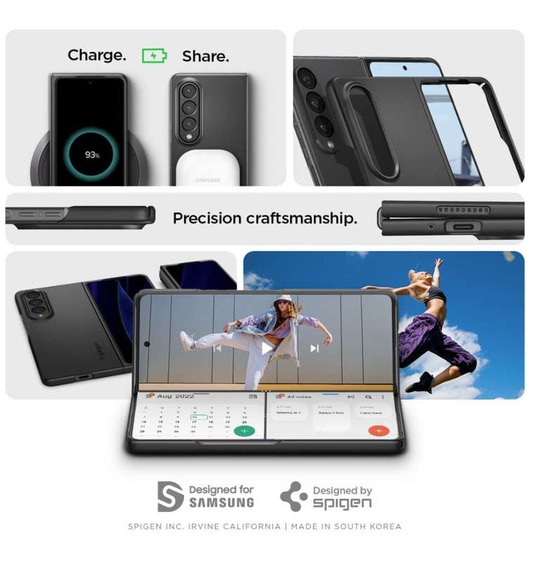 SAMSUNG GALAXY Z FOLD 4 PREMIUM AIRSKIN CASE BLACK | SPIGEN