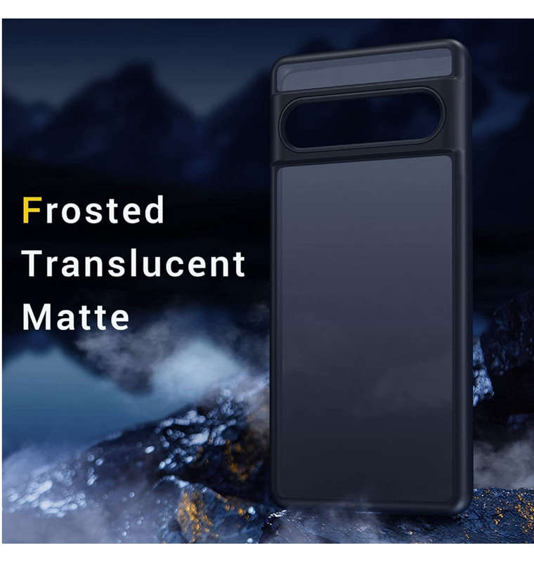 GOOGLE PIXEL 7 PRO PREMIUM SLIM TRANSLUCENT BUMPER CASE MATTE BLACK