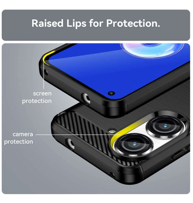 ASUS ZENFONE 9 PREMIUM CARBON FIBRE TEXTURED CASE BLACK | CRUZERLITE