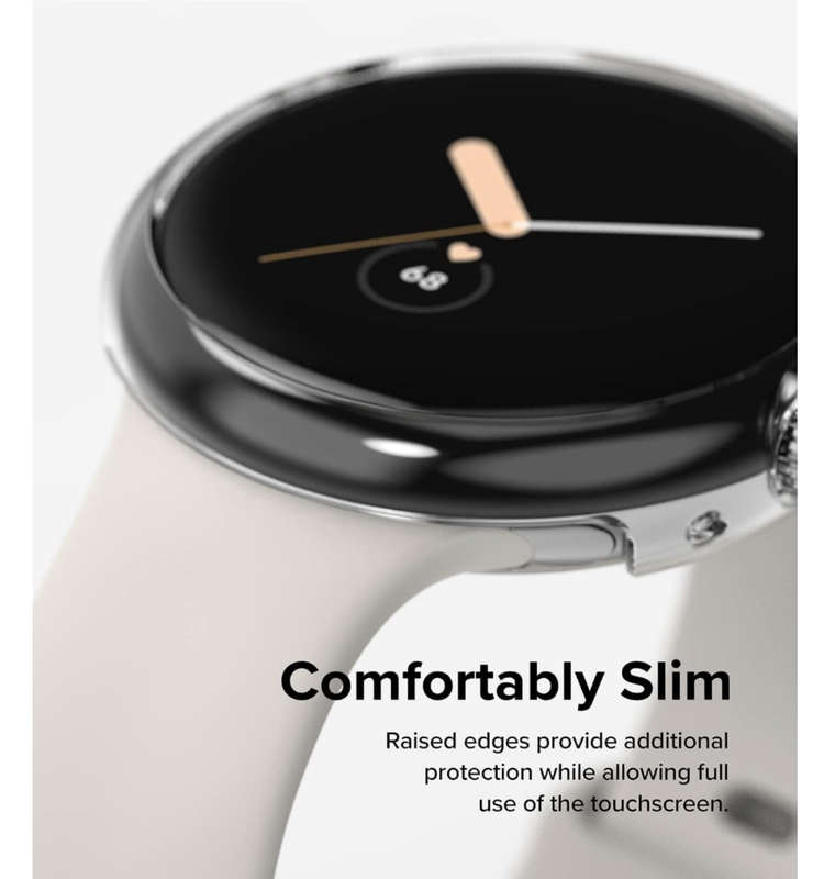 GOOGLE PIXEL WATCH PREMIUM SLIM PROTECTIVE CASE CLEAR 2PK | RINGE